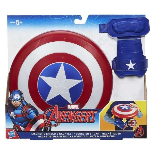 AVENGERS ESCUDO Y GUANTE MAGNETICOS CAPITAN AMERIC