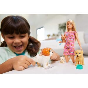 BARBIE Y SU GUARDERIA DE PERRITOS MUÑECA CON MASCT