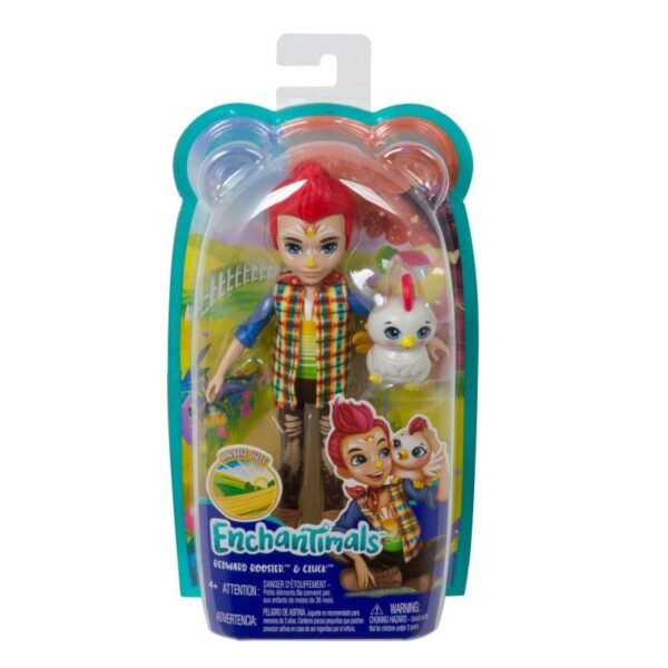 ENCHANTIMALS MUÑECA REDWARD ROOSTER MASCOTA CLUCK