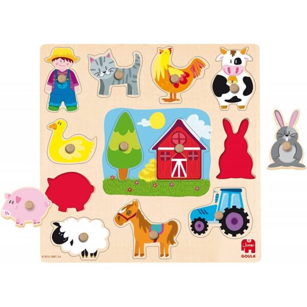 PUZZLE  SILUETAS  GRANJA  ( 28 X 28 CM )