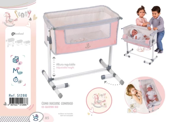 Cuna regulable DUERME CONMIGO - para muñecas de hasta 48 cm. - Imagen 5