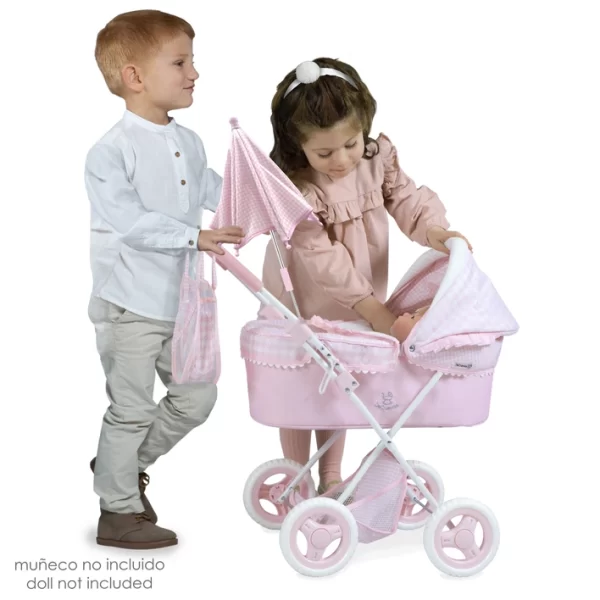 Coche de muñeca plegable con sombrilla - para muñecas de hasta 48 cm.   . - Imagen 2