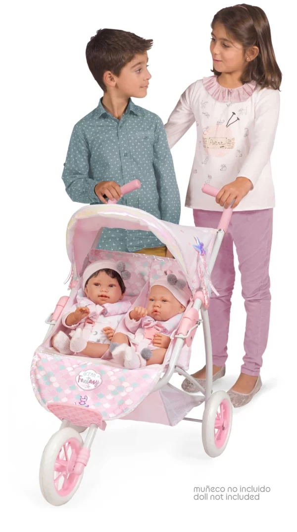 Silla gemelar plegable   - para muñecas de hasta 50 cm. - Imagen 2