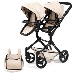Bayer Design 26275 (+REGALO GRATIS) Cochecito de muñeca gemelas, Carrito Paseo para muñecos